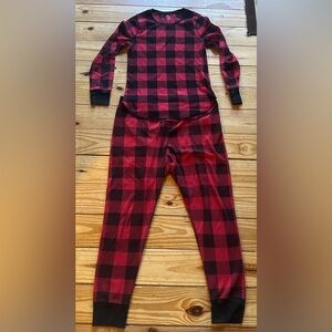 Old Navy Red and Black Plaid Pajama Set Top XL Bottoms XXL